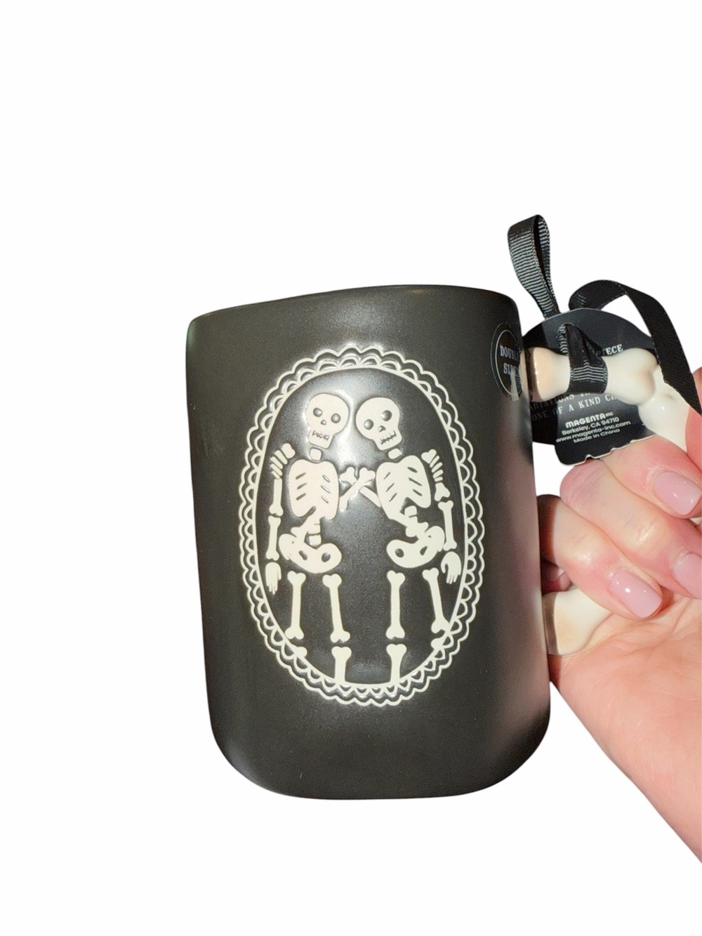 Rae Dunn Besties to the Bone Skeleton Halloween Mug